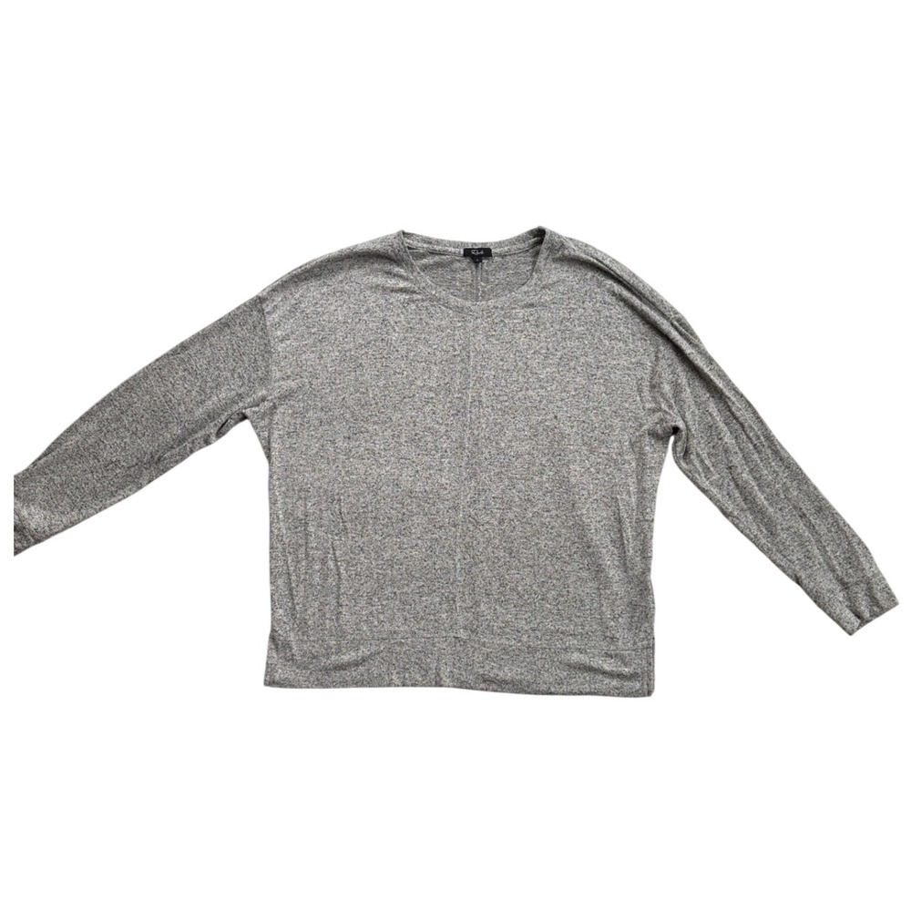 Rails Knit Top Womens Large Grey Excellent Long Sleeve Crew Neck Marl Pullover